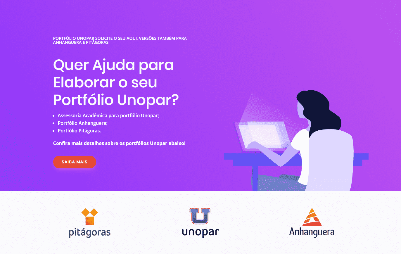 Criação de Landing Page – Portfólio Unopar
